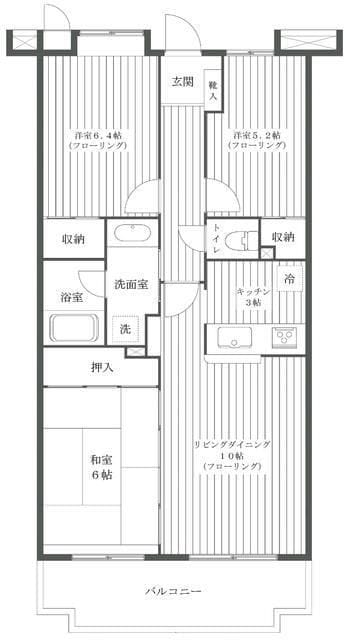 ラフィネス西新井 503 間取り図