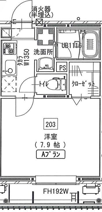 エルスタンザ西糀谷 203 間取り図