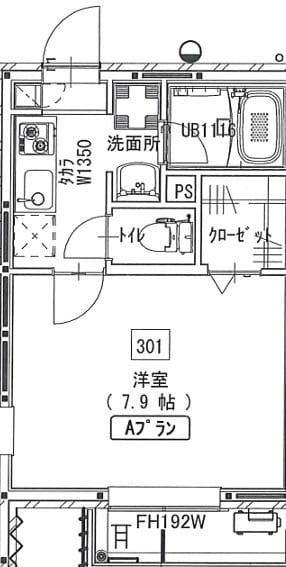 エルスタンザ西糀谷 301 間取り図