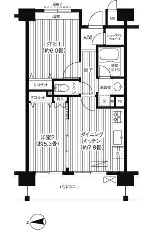 ピエス綱島 337 間取り図