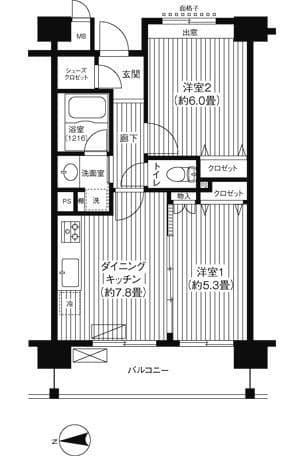 ピエス綱島 626 間取り図