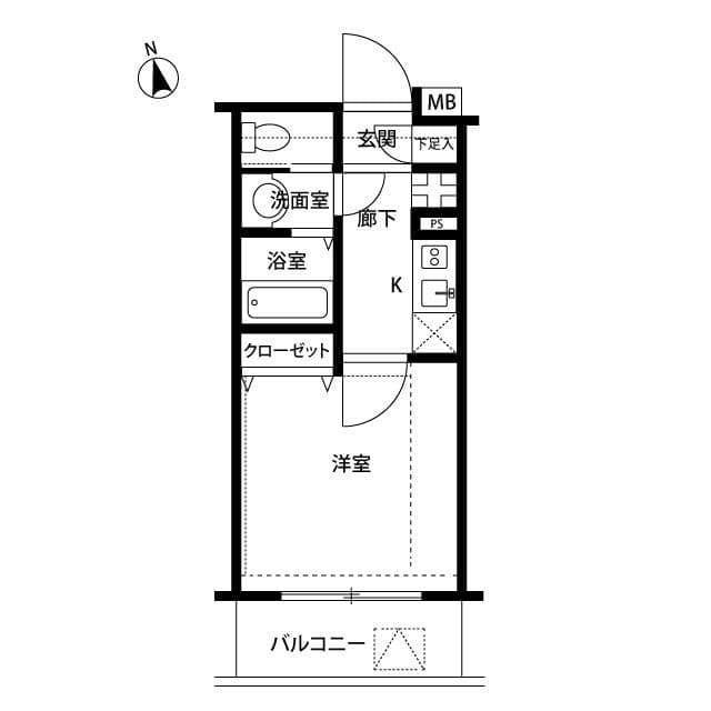 プレール中延 502 間取り図