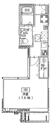 エルスタンザ蒲田 101 間取り図