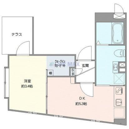トゥールロワイヤル エルモア上北沢 106 間取り図