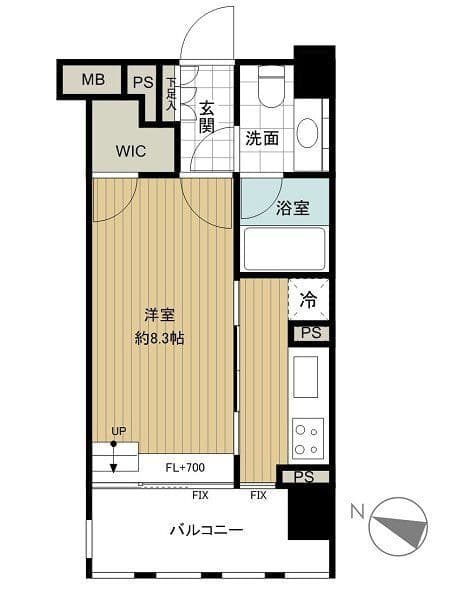 イクサージュ目黒 310 間取り図