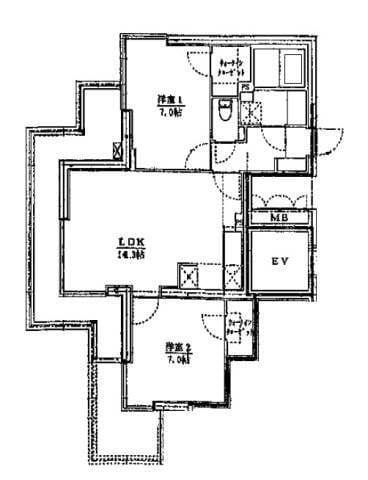ライフゾーン藤沢 1103 間取り図