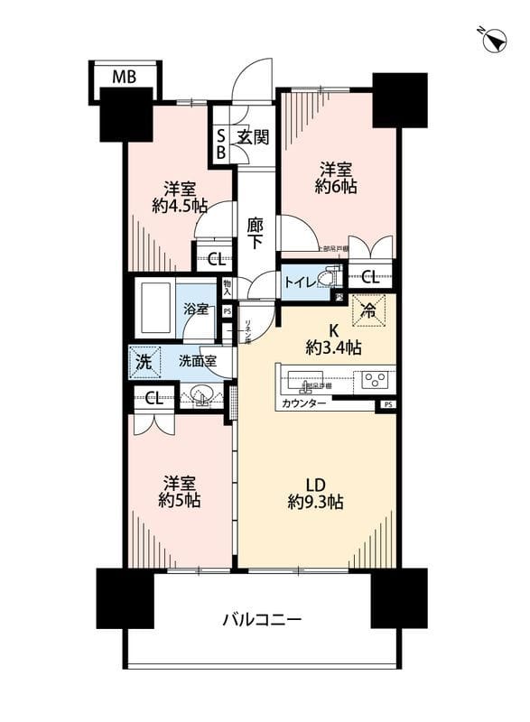 東京ミッドベイ勝どき 304 間取り図