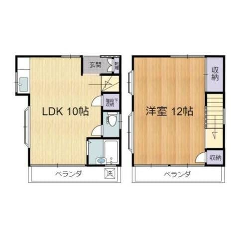 筒山邸貸家 1 間取り図