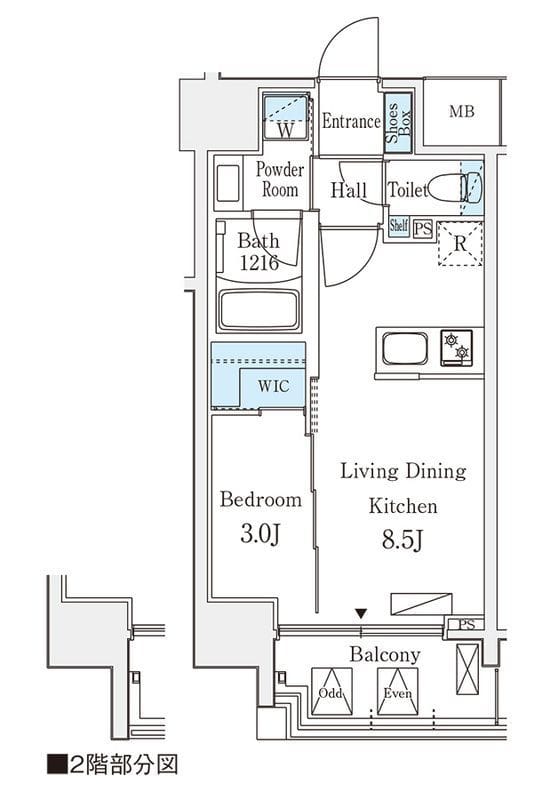 デュオフラッツ池袋 702 間取り図