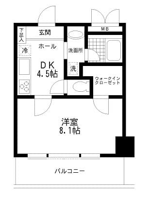 フルグラール池袋 103 間取り図