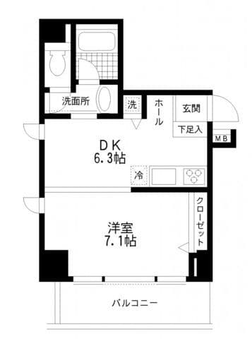 フルグラール池袋 201 間取り図