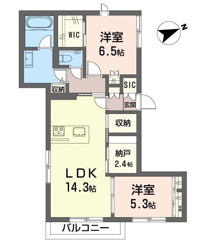 シャーメゾンガーデン下井草 202 間取り図