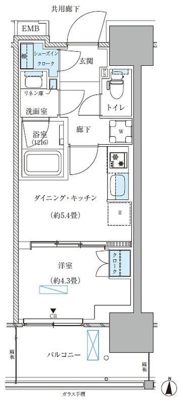 パークアクシス西大島コンフォートスクエア 1102 間取り図