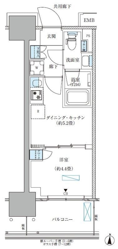 パークアクシス西大島コンフォートスクエア 1105 間取り図