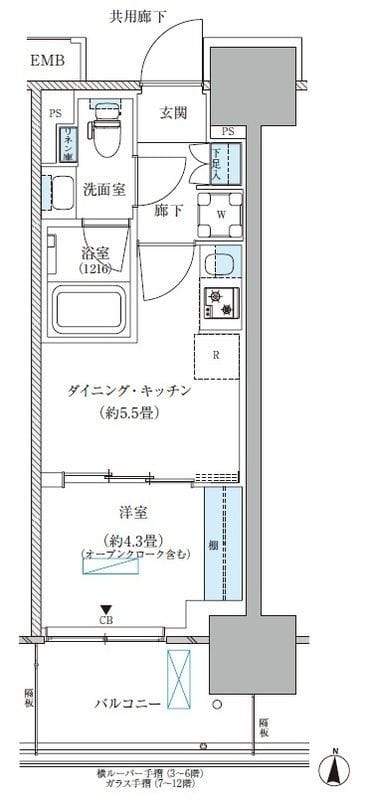 パークアクシス西大島コンフォートスクエア 1110 間取り図