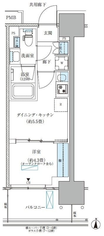 パークアクシス西大島コンフォートスクエア 1112 間取り図