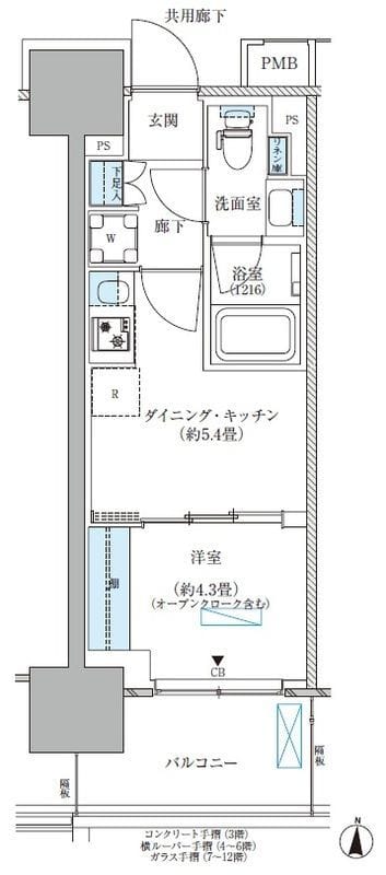 パークアクシス西大島コンフォートスクエア 1114 間取り図