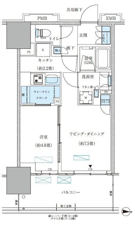 パークアクシス西大島コンフォートスクエア 1124 間取り図