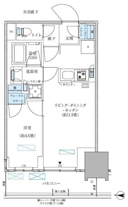 パークアクシス西大島コンフォートスクエア 1129 間取り図