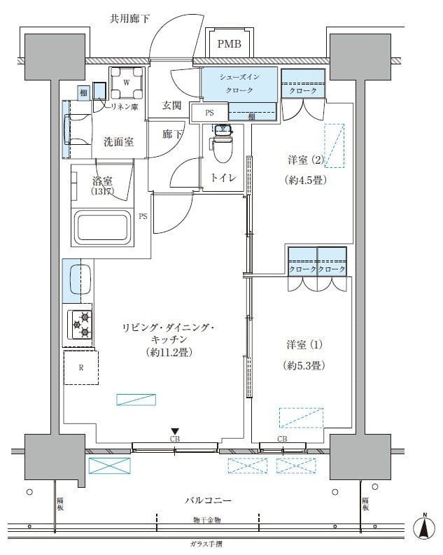 パークアクシス西大島コンフォートスクエア 1305 間取り図