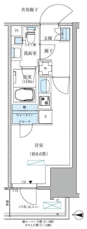 パークアクシス西大島コンフォートスクエア 1332 間取り図