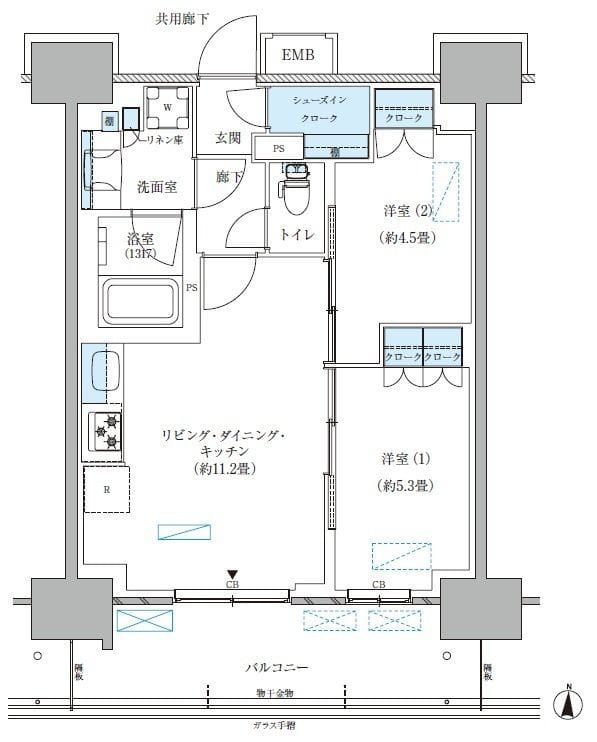 パークアクシス西大島コンフォートスクエア 1404 間取り図