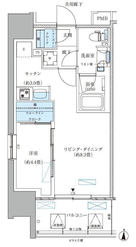 パークアクシス西大島コンフォートスクエア 401 間取り図