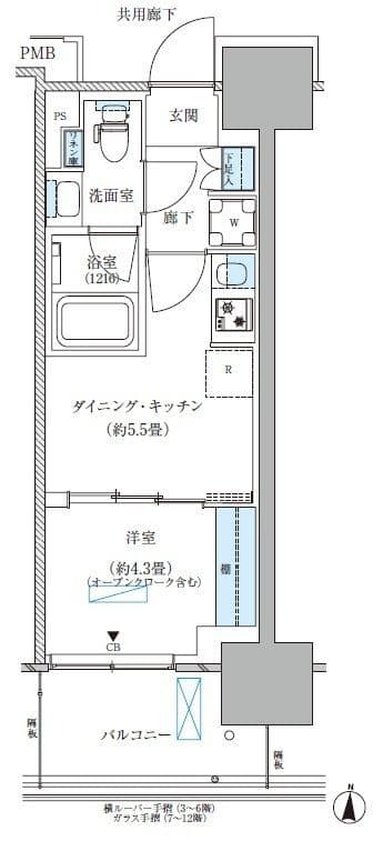 パークアクシス西大島コンフォートスクエア 508 間取り図