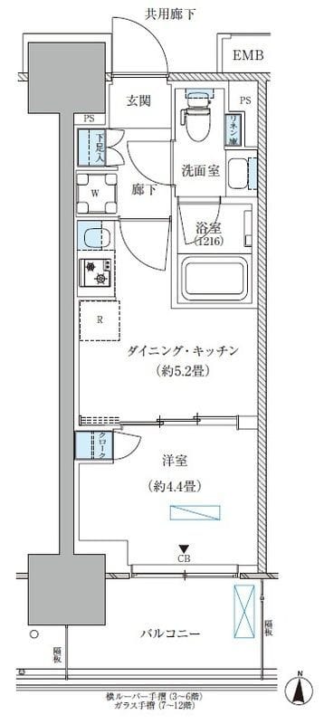 パークアクシス西大島コンフォートスクエア 509 間取り図
