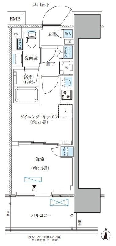 パークアクシス西大島コンフォートスクエア 606 間取り図