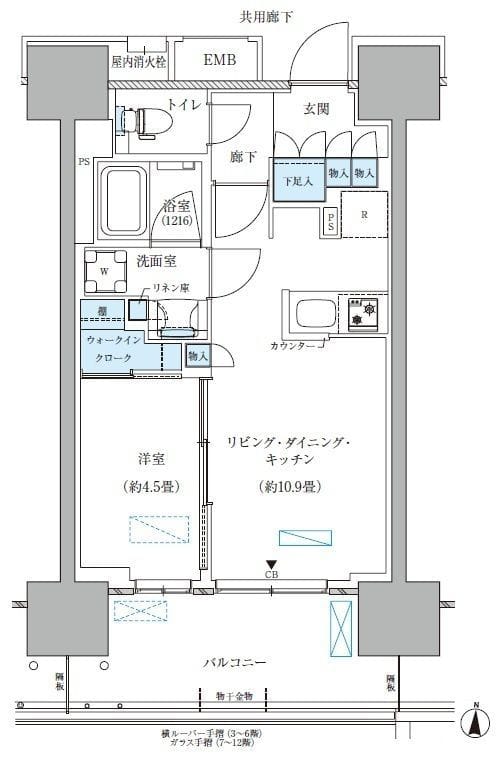 パークアクシス西大島コンフォートスクエア 613 間取り図
