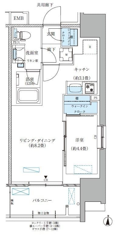 パークアクシス西大島コンフォートスクエア 615 間取り図