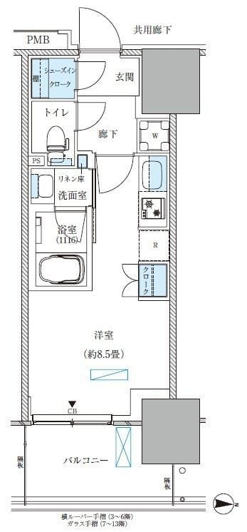 パークアクシス西大島コンフォートスクエア 717 間取り図