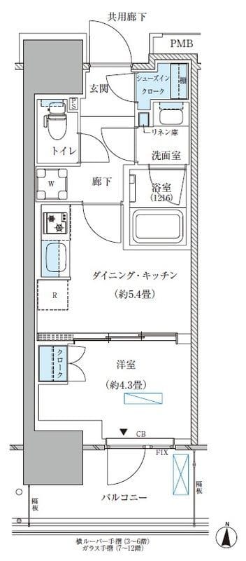 パークアクシス西大島コンフォートスクエア 907 間取り図