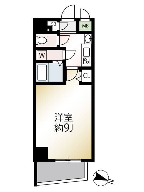 エステムプラザ世田谷・千歳烏山 702 間取り図