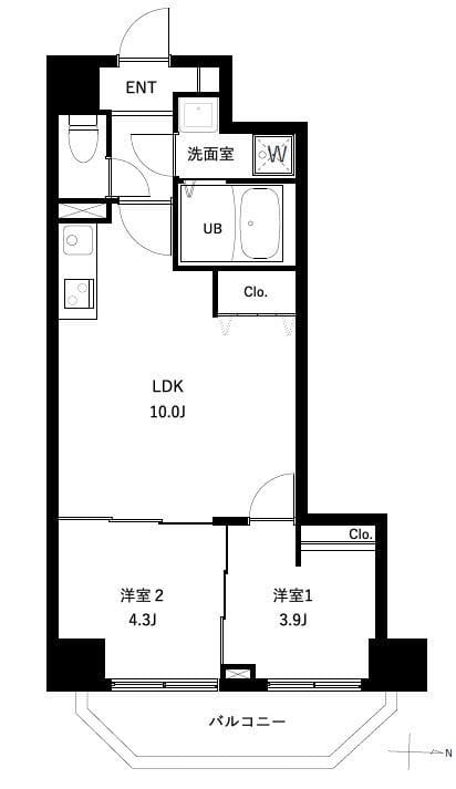 アーバンパーク入谷 1002 間取り図