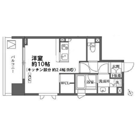 カスタリア大森 1203 間取り図