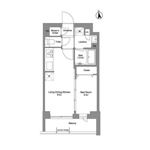 コンフォリア戸越公園 204 間取り図