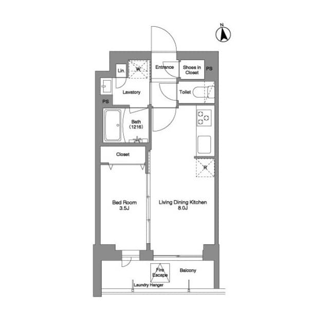 コンフォリア戸越公園 303 間取り図
