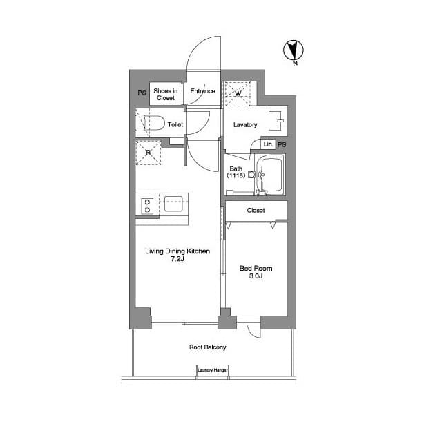 コンフォリア戸越公園 410 間取り図