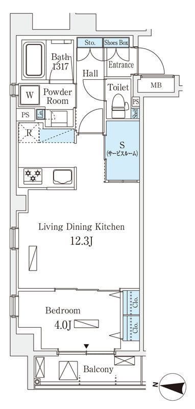 ラティエラ中野新井 202 間取り図