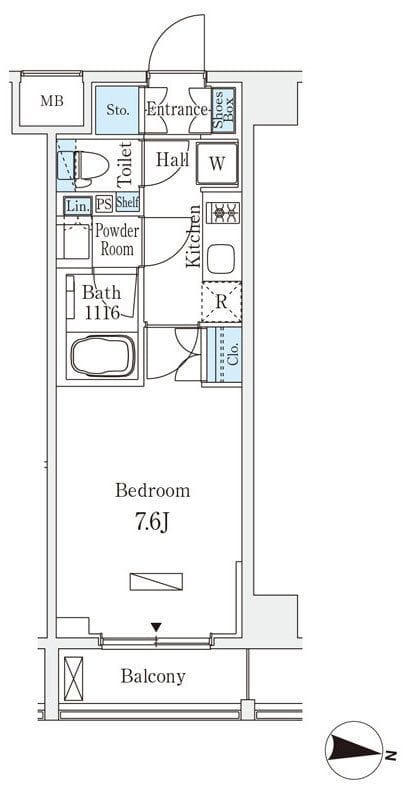 ラティエラ中野新井 604 間取り図