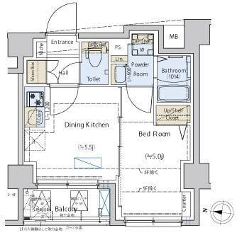 Cedar Plaza目黒本町 202 間取り図