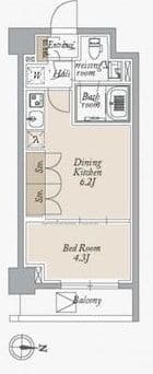 オーキッドレジデンス住吉 0215 間取り図