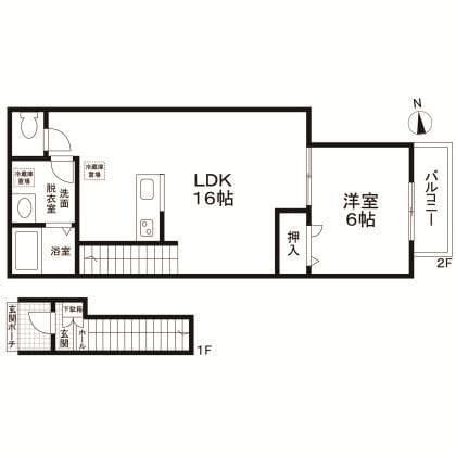 フォレストメゾン千歳 201 間取り図