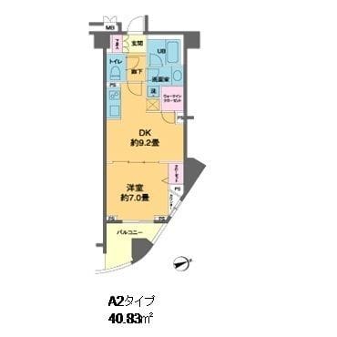 カスタリア池袋 402 間取り図