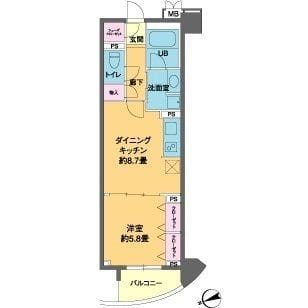 カスタリア池袋 405 間取り図