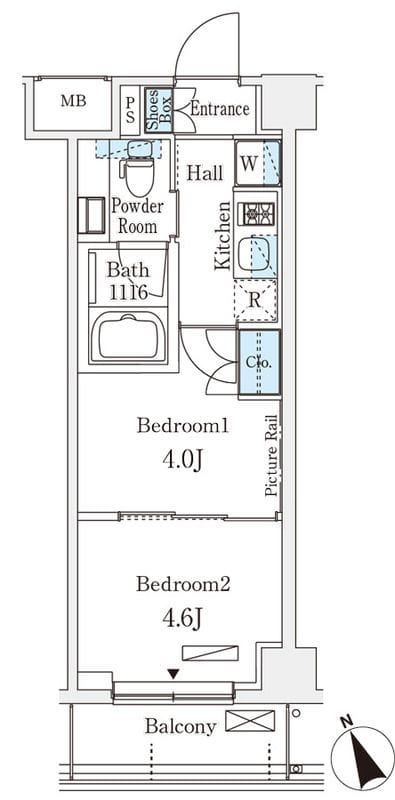 アリビオ学芸大学 306 間取り図