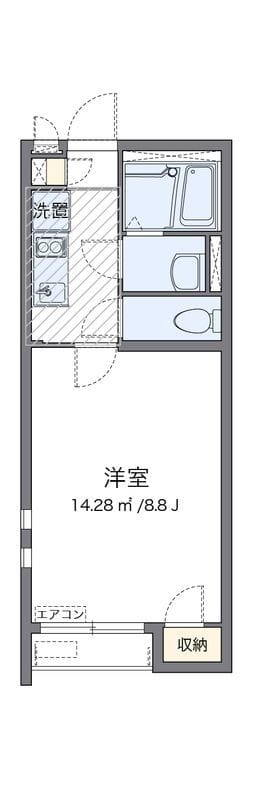 クレイノSchwan 201 間取り図