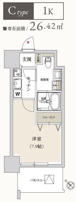プライマル月島 0503 間取り図